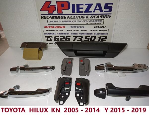 TOYOTA   HILUX  HUN/GUN 25/26  2.5/2.4/3.0  D4D   2005- 2010 – 2015  ***   MANETAS  APERTURA  PUERTAS  EXTERIORES  Y  INTERIORES