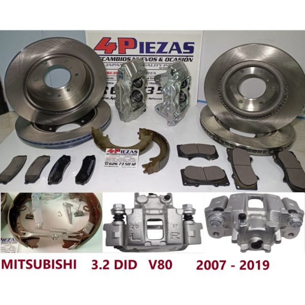 MITSUBISHI  MONTERO /PAJERO   3.2 DID  V80/90   4M41C    2007 – 2019 ***  DISCOS DE FRENO  DELANTEROS   TRASEROS