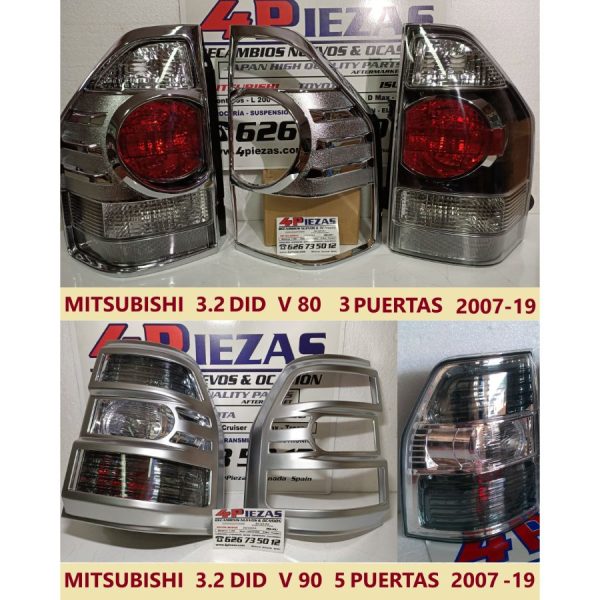 MITSUBISHI  MONTERO /PAJERO   3.2 DID  V80/90   4M41C    2007 – 2019 ***  MASCARAS  PILOTOS  TRASEROS  I + D
